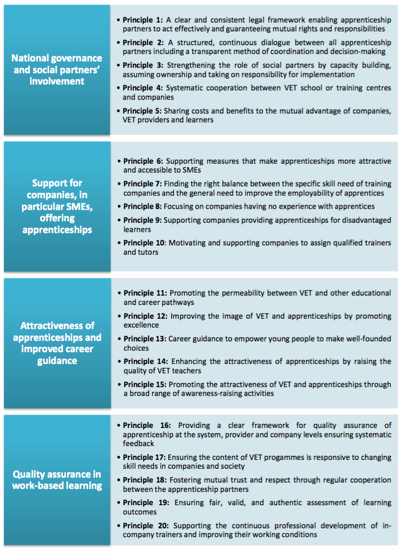Work-Based Learning – 20 guiding principles | Job Market Monitor